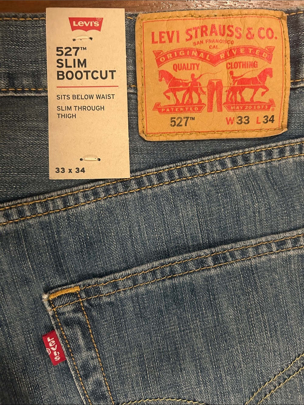 Levi's Men's Light Blue Slim Bootcut Jeans - Picture 2 of 3